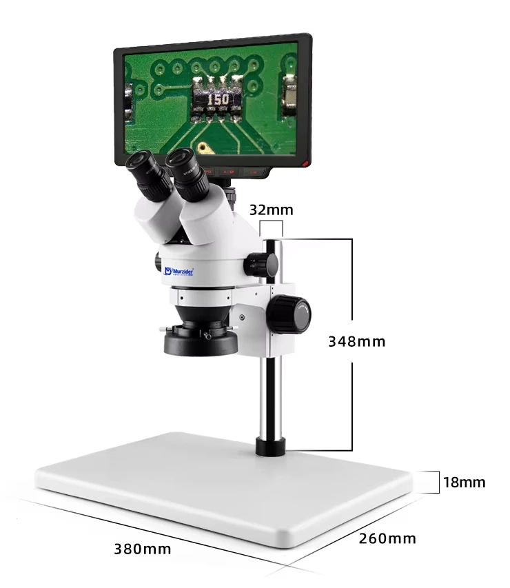 Large base type microscope+
11.6 inch display screen